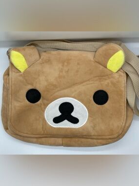 RILAKKUMA Japanese Character PLUSH Crossbody BAG Adjustable Strap Embroidery